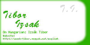 tibor izsak business card