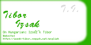 tibor izsak business card